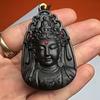 Buddhist Amulet Guanyin Pendant Necklace Agarwood Feng Shui Auspicious Collar Good Luck Meditation Jewelry