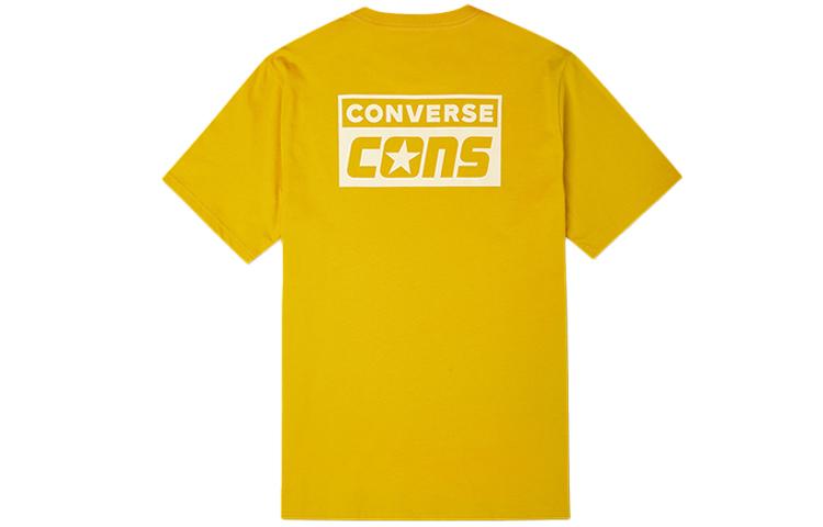 Converse Футболка с втачным рукавом Мужская Желтая 10021134-A04