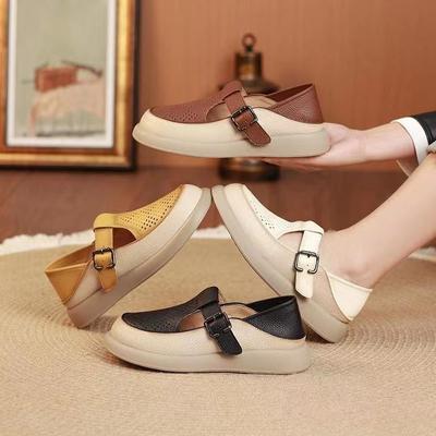 Женские босоножки на платформе 2025 лето новинка корейская версия модная обувь для мамы босоножки на спортивной подошве с ремешком на подъеме женская уличная обувь