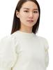 Natural Beauty Basic Puff Sleeve Knit Women's Sweater, Off-White