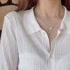 Сверкающий Простой Фольгированный Кулон-Сердце Ожерелье Женская Индивидуальность Неправильное Цыганское Сердце Цепочка на Шею Мода