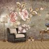 3D Wallpaper European Style Retro Flowers Oil Painting Waterproof Printed Wallpaper Mural