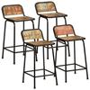 VidaXL Bar Stools Set of 4 46x35.5x80cm Solid Reclaimed Wood, Chair, Kitchen Bar Chair, Bistro Chair 4013533