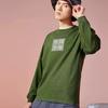 Li Ning Embroidered Text Loose Fit Round Neck Long Sleeve T-Shirt Men Tops Moss-Green AHSR921-3