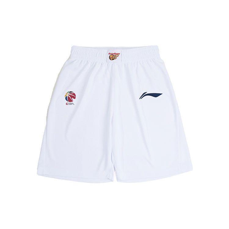 Шорты для баскетбольной команды Li Ning Sports Guangdong Hongyuan, мужские шорты белого цвета AAPR449-1