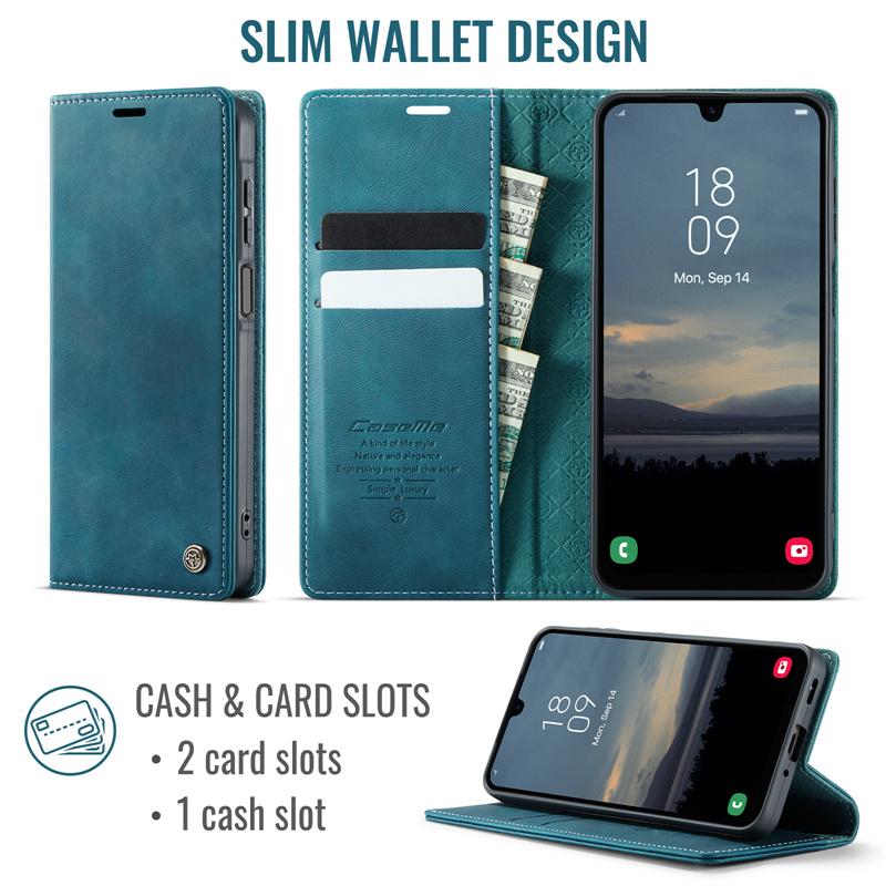 Магнитный кожаный чехол-книжка для телефона Samsung Galaxy S26 S25 FE S24 S23 Plus S22 S21 S20 Ultra A57 A17 A56 A36 A16 A55 A35 A15 A54 A34 A14 Кошелек