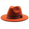Big Eave Hat Fashion Flat Top Hat Men'S And Women'S Woolen Jazz Hat
