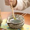 6PCS Ceramic Bamboo Japanese Matcha Tea Set Matcha Whisk Holder Matcha Making Kit  Tea Lovers