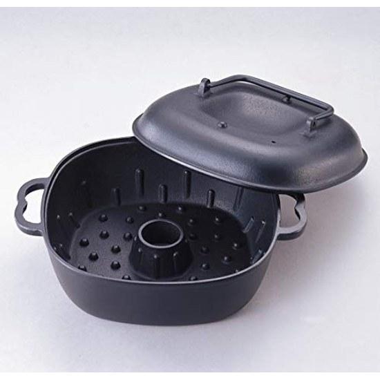 Iwachu Yakiimo Nabe Black Inner Size 24.524.5cm Direct Fire Use Nambu Ironware 21102