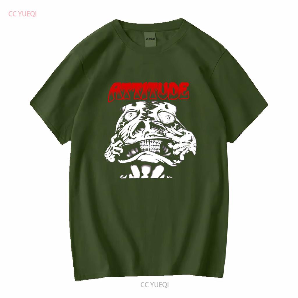 Винтажная футболка Attitude 1987 Kein Schalf Tour Обложка EP Логотип Унисекс Thrash С длинным или коротким рукавом Винтажная стирка Удобная