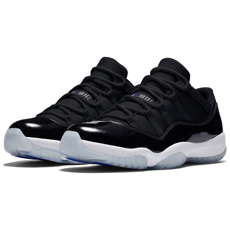 Мужские кроссовки Air Jordan 11 Retro Low Space Jam черные Varsity-Royal White FV5104-004