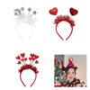 День святого Валентина Милая повязка на голову в виде сердечка любви с пайетками Любовный ободок для волос для реквизита для вечеринок Праздничный аксессуар для костюма