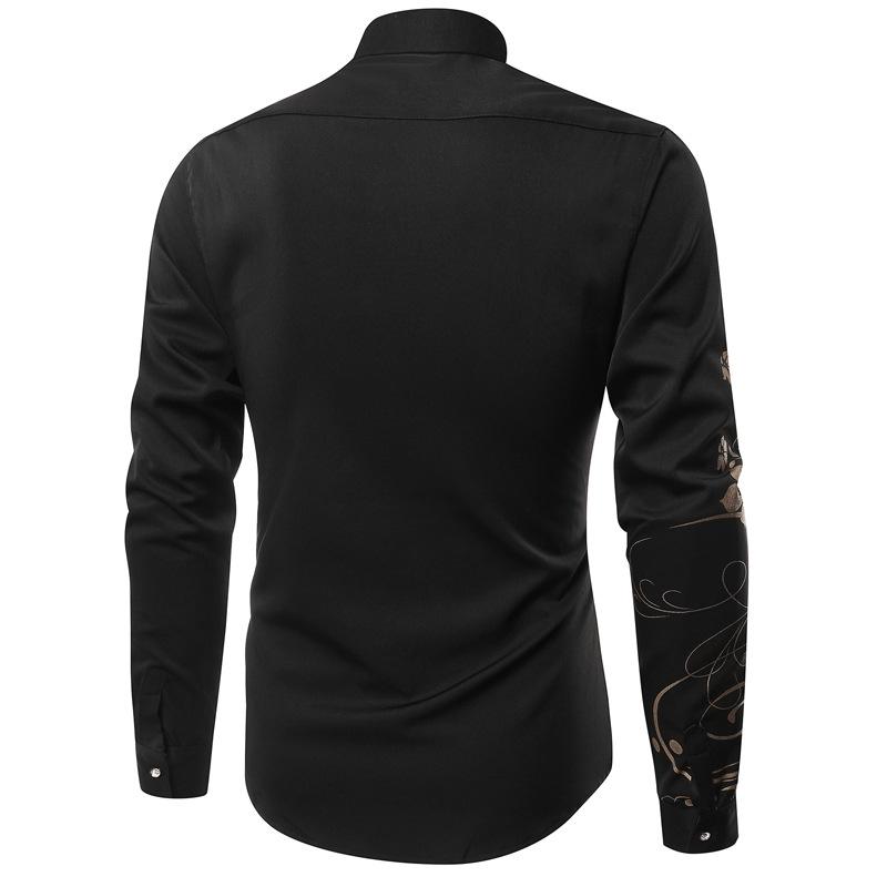 Men's Shirt Fashion Long-sleeved Printed Shirt 3D Casual Shirt