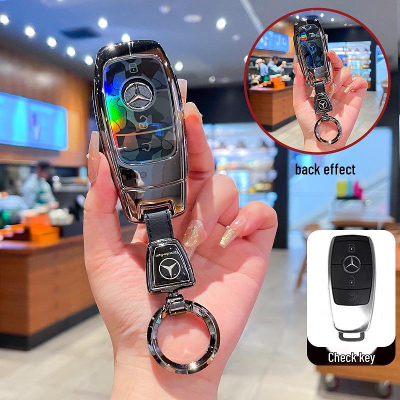 Чехол для ключа Mercedes-Benz для E-класса, C-класса, S-класса, GLB, GLC, GLE, GLA - Подходит для E300L, C260L, A200L