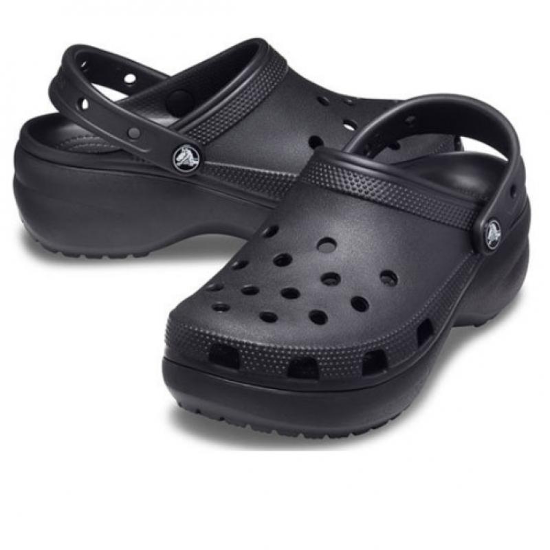 Crocs Женские классические клоги на платформе черные 206750 001