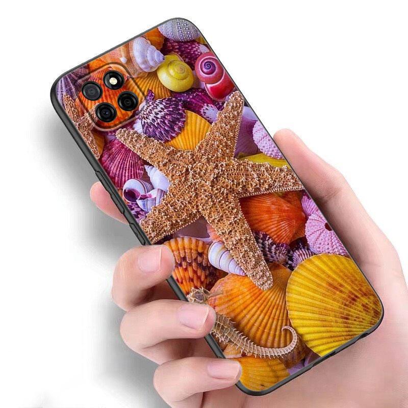 Чехол для телефона с ракушками и морской звездой для iPhone Samsung Galaxy Redmi Xiaomi Oppo OnePlus Note SA 7 8 9 10 11 12 13 14 20 21 22 23 53 54 Pro Max Ultra