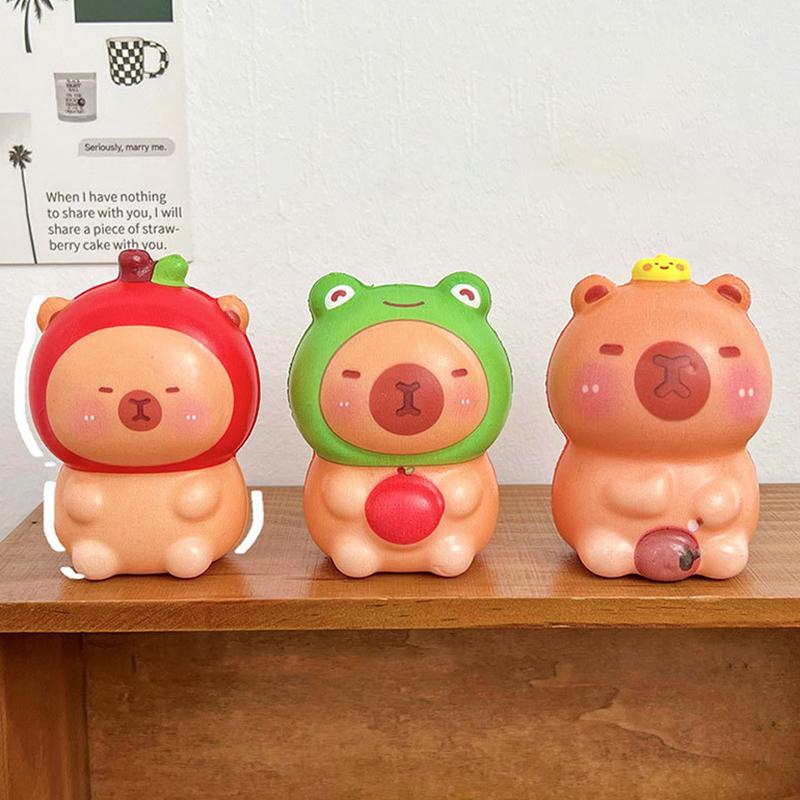 Милые мультяшные животные Капибара Игрушки для снятия стресса Креативные кавайные игрушки для снятия стресса Игрушки с медленным отскоком Игрушки для щипков Подарки на день рождения для детей