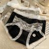 Большие размеры женские кружевные трусы-трусы-треугольники с антибактериальным эффектом и высокой эластичностью Skin Touch с поясом на бедрах