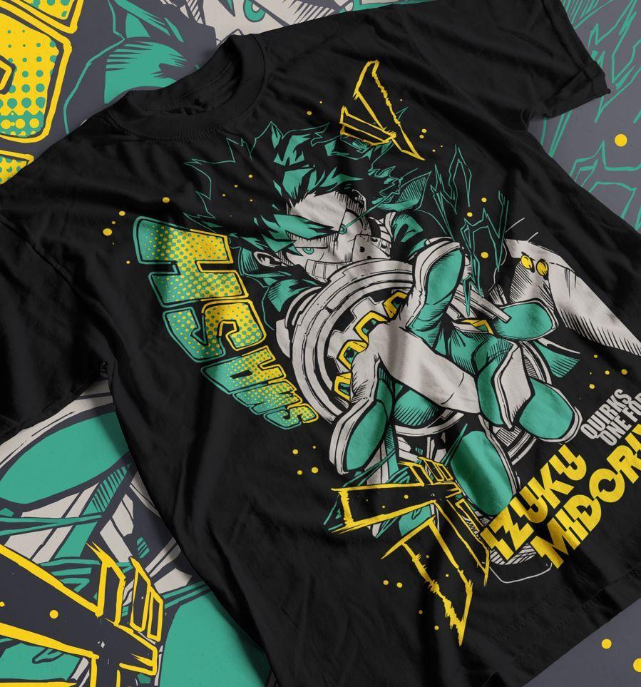 Izuku Midoriya Deku T-Shirt My Hero Academia Bakugou Anime T-shirt Size