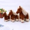 25-40cm Simulation Cute Horse Plush Doll Brown White Long-Haired Animal Horse Plush Toy Home Decoration Birthday Gift for Boys