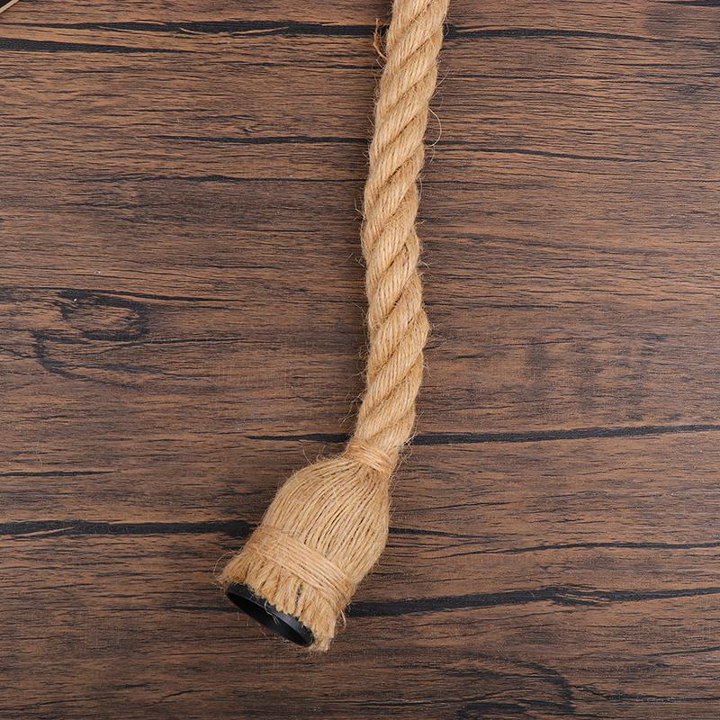 Американский винтажный подвесной светильник из пеньковой веревки для ресторана, бара, кафе, индустриальные подвесные светильники, светильники из сплетенной вручную веревки