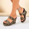 Европейский и американский стиль новые клиновидные сандалии больших размеров для женщин, сандалии с толстой подошвой с открытым носком, крутые шлепанцы для женщин