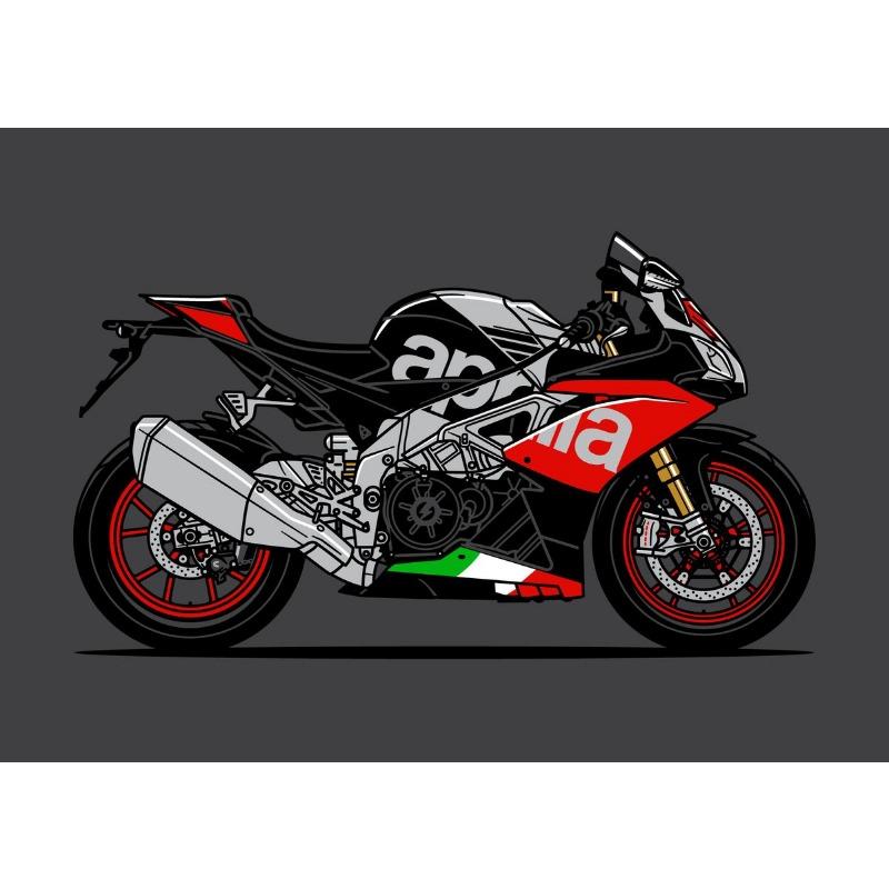 Aprilia Motor Bike Poster Canvas Printing Classic Sports Motorcycle Aesthetic Decor Men Home Room Bedroom Wall Decoration Gift