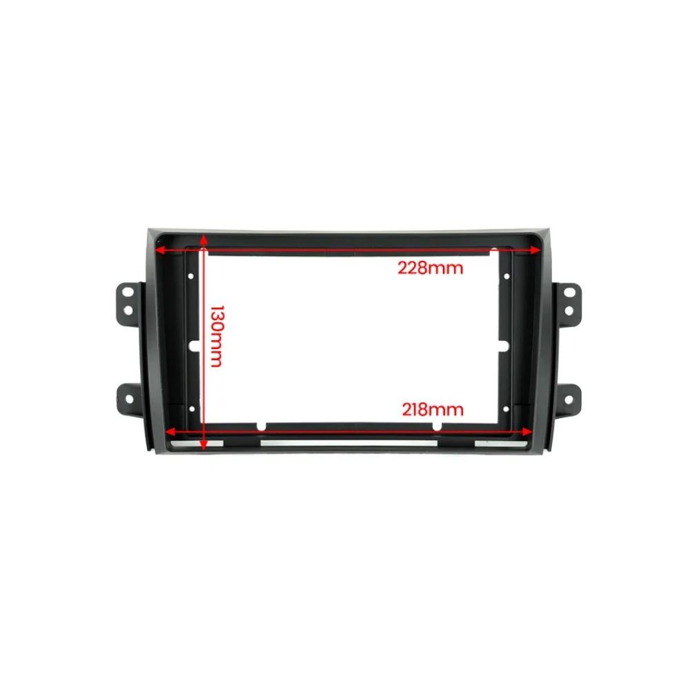 9-дюймовая автомобильная стереосистема GPS-навигатор приборная панель для SUZUKI SX4 Fiat Sedici 2006-2014 пластиковая рамка панели аудиозащита комплект жгута проводов питания