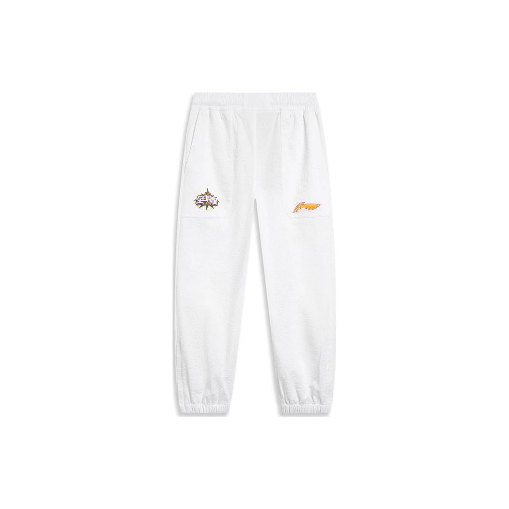 Мужские вязаные спортивные штаны Li Ning CBA Стандартные Белые AYKT603-2