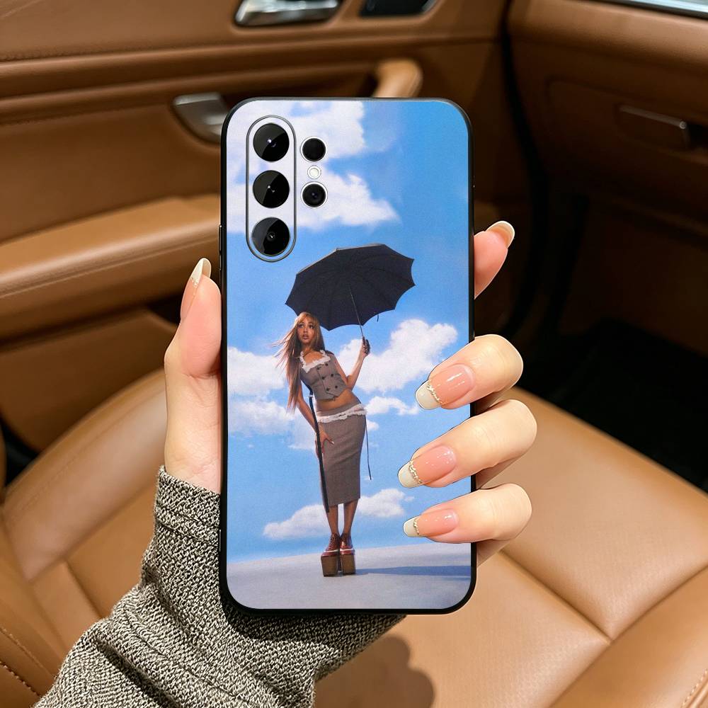 Уличный Чехол PinkPantheress для Samsung S25, S24, S21, S22, Plus S23, S30, Ultra, S20, Fe, Lite, Черный Мягкий Силикон