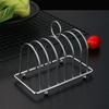 Durable Stainless Steel Toast Bread Rack Handle Non-Stick 6 Slices Slot Bread Holder Cool Grid Display Stand Restaurant Supplies