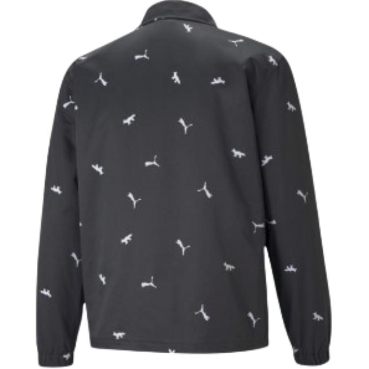 Puma X Maison Kitsune Aop Printed Coach Jacket Men Jacket Black 531064-01