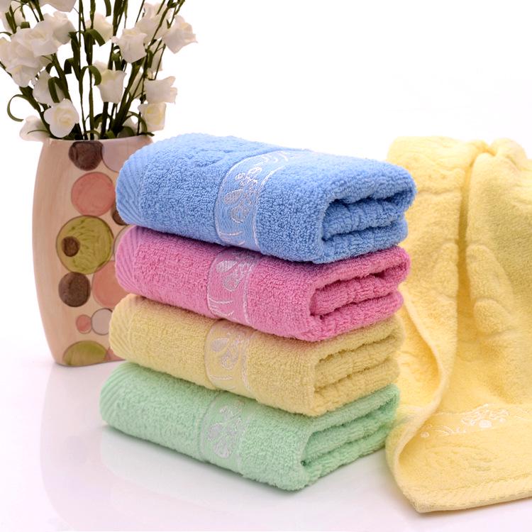 Thickened Pure Cotton Absorbent Towel for Daily & Sports Use; Custom Logo Embroidery Available