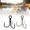 High Carbon Steel Trebles Hook with Barbs and Blood Grooves for Freshwaters and Saltwater Fishing