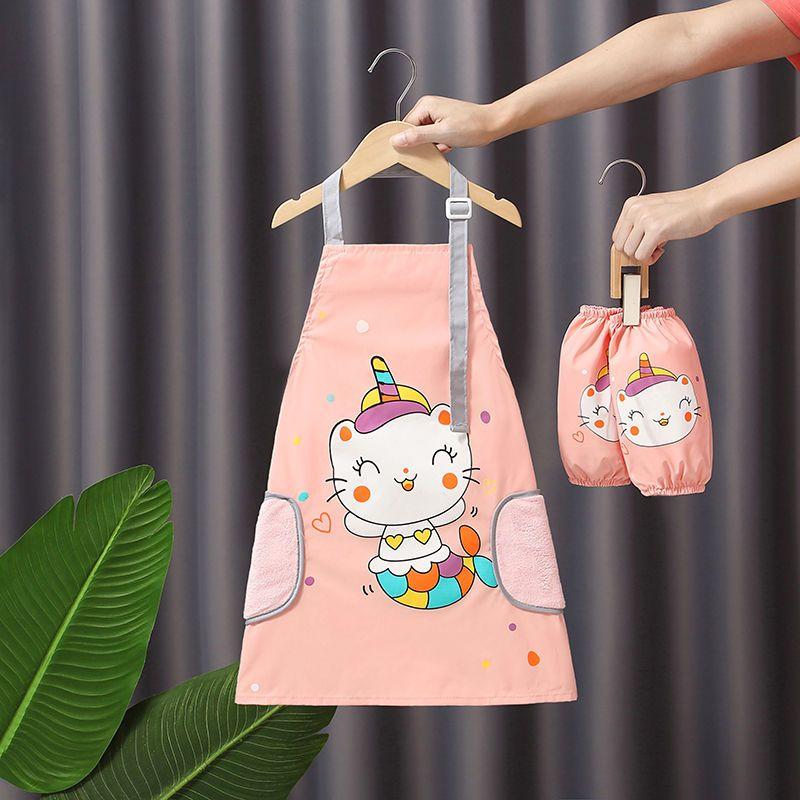 Водонепроницаемый фартук, детская одежда для рисования, ученики начальной школы в кухонных чехлах, защитная одежда для рисования для мужчин и женщин в детском саду.