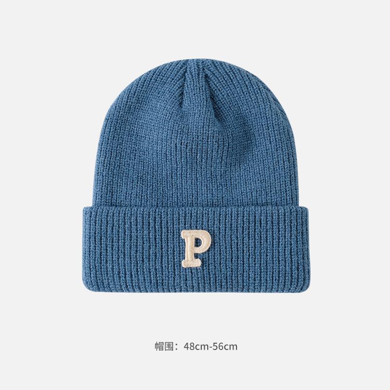 Шапка из шерсти Alphabet женская осенне-зимняя, ветрозащитная, для защиты ушей, для лица, модная, универсальная, теплая, вязаная шапка