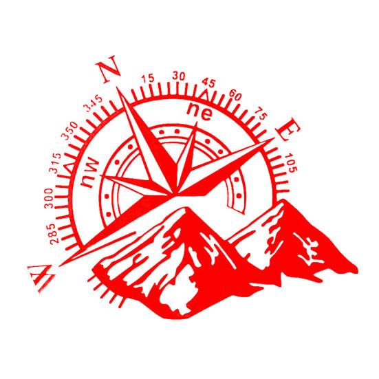 Горный компас, светоотражающие наклейки на окна автомобиля, наклейки на кузов автомобиля, украшения