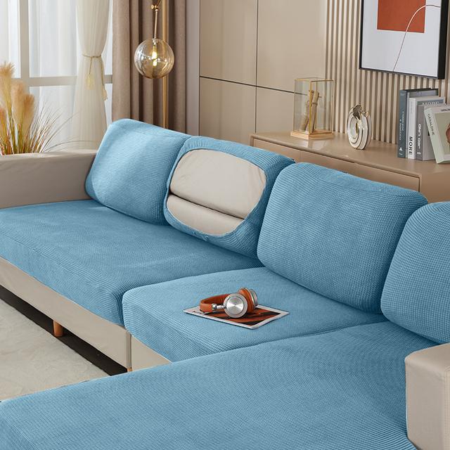 Жаккардовый чехол на подушку для дивана, эластичный нескользящий чехол на сиденье для гостиной, моющийся, моющийся, чехол на подушку для кресла, домашний декор