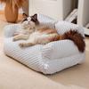 Охлаждающий диван-кровать для домашних животных, летняя охлаждающая кровать, спальный диван, мягкий, удобный, с хлопковым наполнителем, гнездо для маленьких, средних и больших собак, кошек