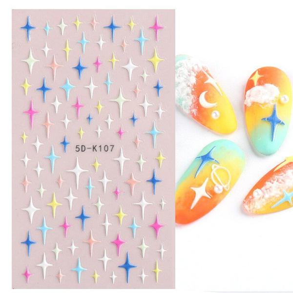 5D акварельные цветочные наклейки для ногтей с голографическими акцентами в виде листьев в фиолетовом и белом цветах