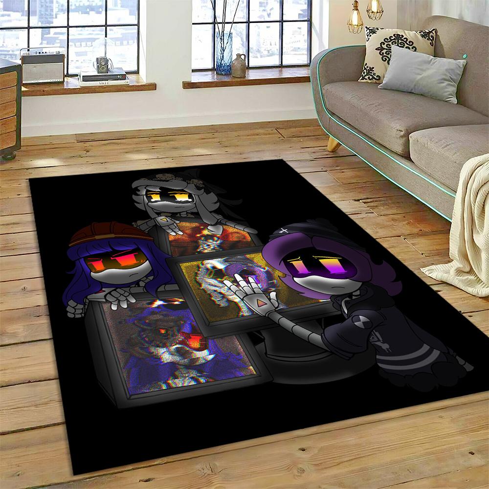 2025 New Style Murder Drones Uzi V Cartoon Robot Rug Carpet for Living Room Bedroom Home Decor, Floor Mat Non-slip Sofa Doormat