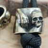 Love Skull Brass Knife Beads EDC Outdoor DIY Paracord Handmade Woven Lanyard Pendant Accessories Punk Bracelets Charms