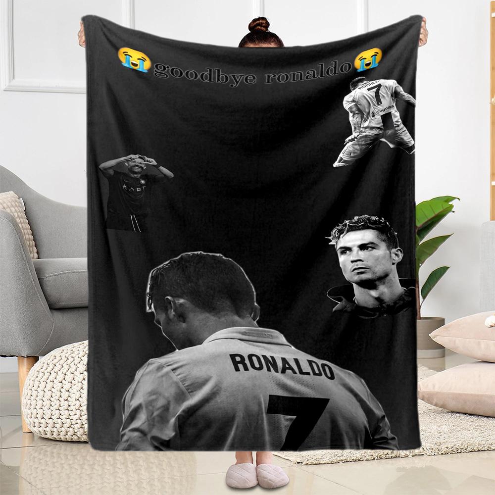 Ronaldo's Champion's Glory Celebration Blanket Comfortable Great for Picnics Seaside Office Chair for All Occasions Modern Gift for Travel Home Birthd