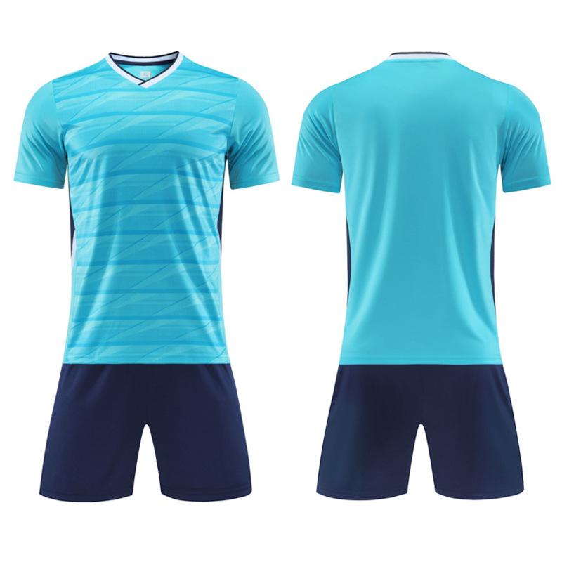 Wholesale 2025 children's football jersey set, primary school football training jersey, boys and girls competition printed jersey
