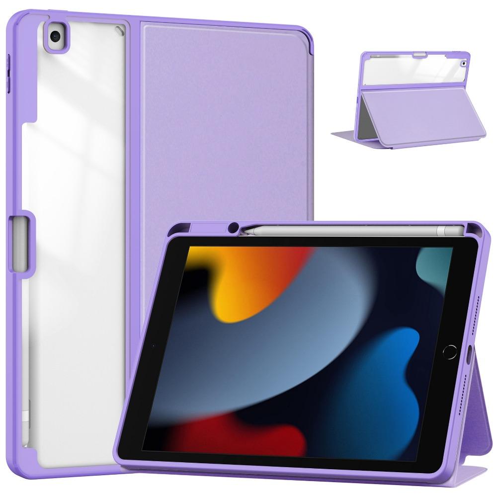 Для iPad 10.2 Защитный чехол Прозрачная обложка-подставка со слотом для карандаша для iPad 7 8 9 Складная книжка-чехол