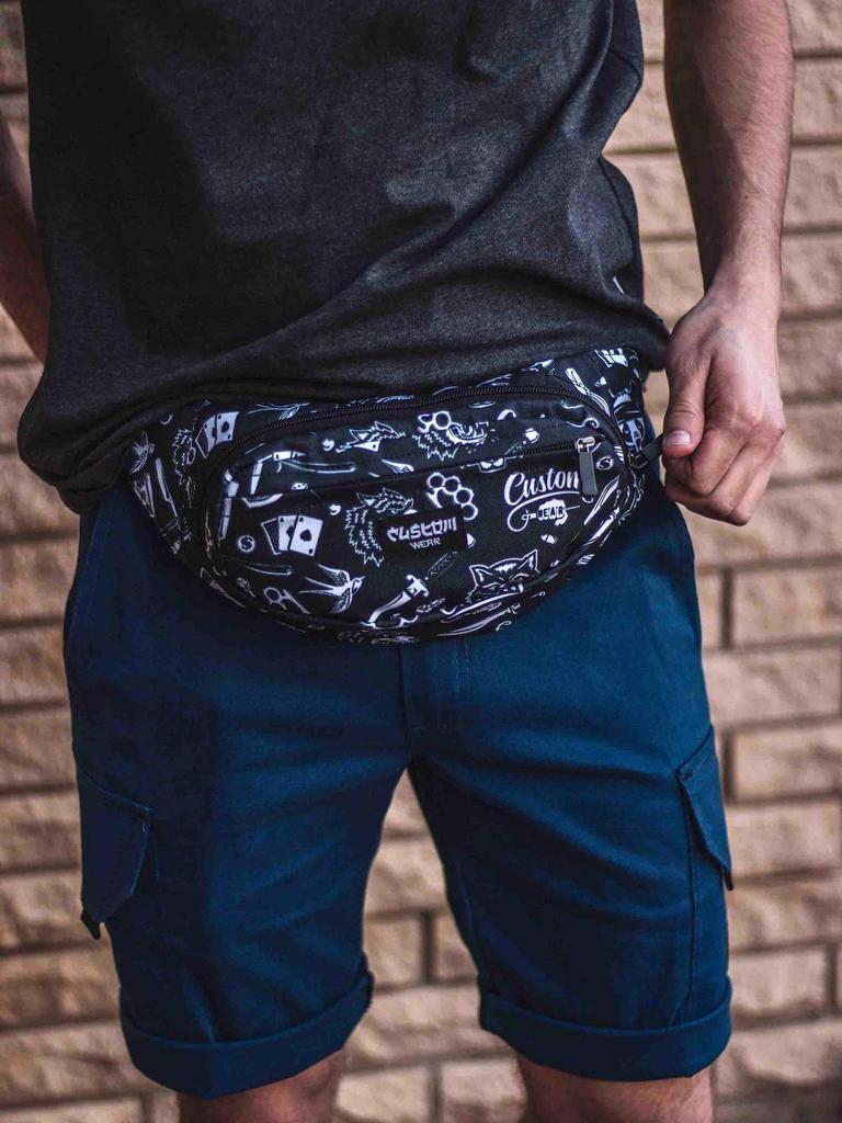 Bananka Belt Bag for Men Custom Wear Triada Trash Black