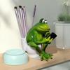 Статуэтка лягушки Садовое украшение Животная скульптура Смоляная лягушка на унитазе Фигурка Декоративная скульптура для спальни Патио Сада