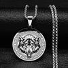 Ожерелья с головой тотема волка, тигра, льва, головы медведя, животное из нержавеющей стали, мужские ожерелья с подвеской для женщин
