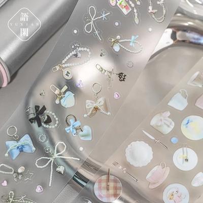 INS DIY Decor Kpop фотокарточка наклейка кружевной бант сердце стиль скрапбук журнал наклейка милая васи лента наклейка школьные принадлежности