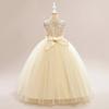Tulle Formal Wedding Flower Party Dresses For Girls Children Costume Sequin Lace Bow Wedding Princess Dress Evening First Communion Gown